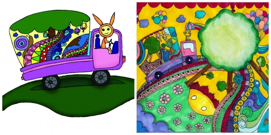 蝸牛車彩繪組圖