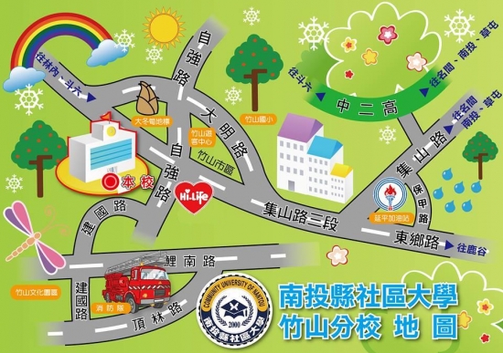 竹山分校 - 所在地地圖